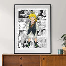 Quadro 7 Sete Pecados Capitais estilo Manga Anime Nanatsu no Taizai