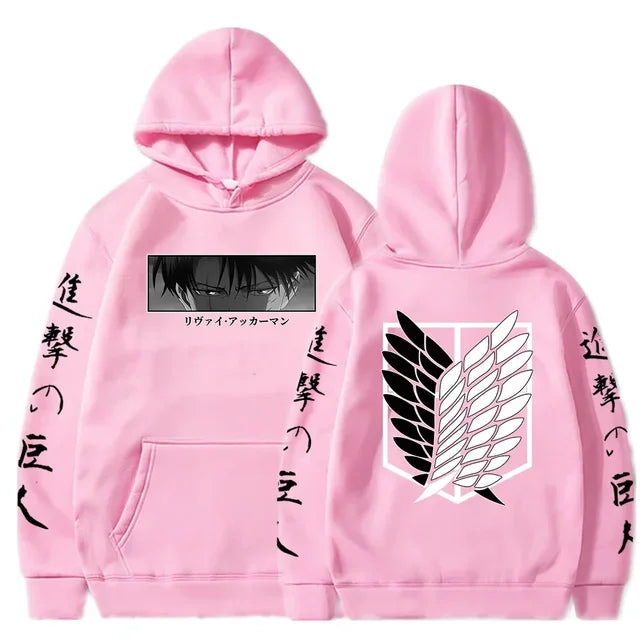 Moletom Levi, estilo harajuku Anime attack on titan