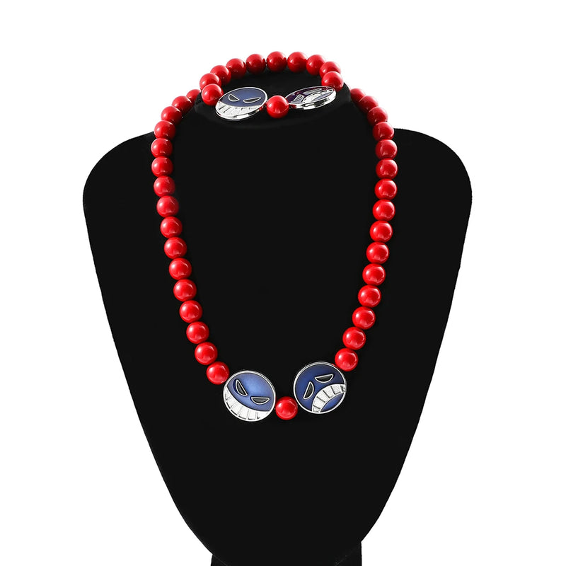 Colar pulseiras e brincos Ace Anime One Piece
