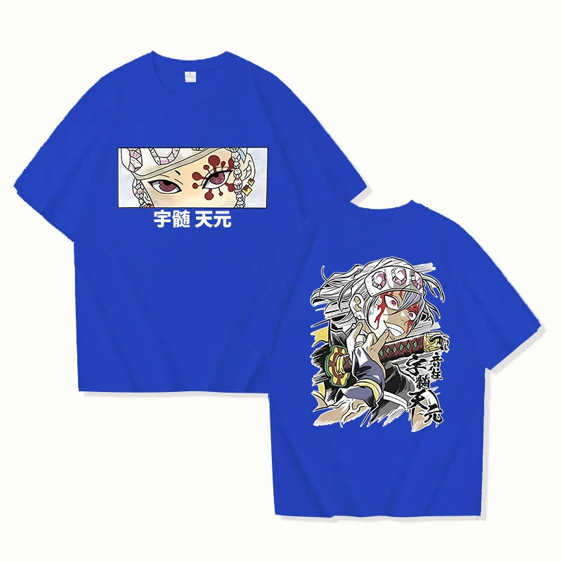 Camiseta Tengen Uzui Unisex estilo Harajuku Anime Demon slayer