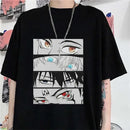 Camiseta casual olhar Gojo/Sukuna/Megumi Anime jujutsu kaisen