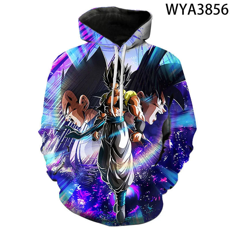 Moletom Goku 3D com capuz Anime Dragon Ball