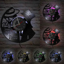 Relógio de parede com disco de vinil One Piece