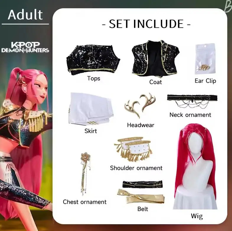 Cosplay rumi, mira & zoey Anime kpop huntrix Demon Hunters