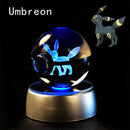 Pokeball Pikachu, Gengar, Mew, Mewtwo, Lamp Base, 3D Crystal Ball