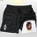 Shorts fitness de compreensão Anime Attack on Titan