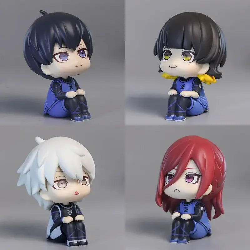 10cm isagi yoichi figura de ação bloqueio azul anime figura lookup bachira estatueta q nagi seishiro boneca chigiri hyoma modelo brinquedos pvc