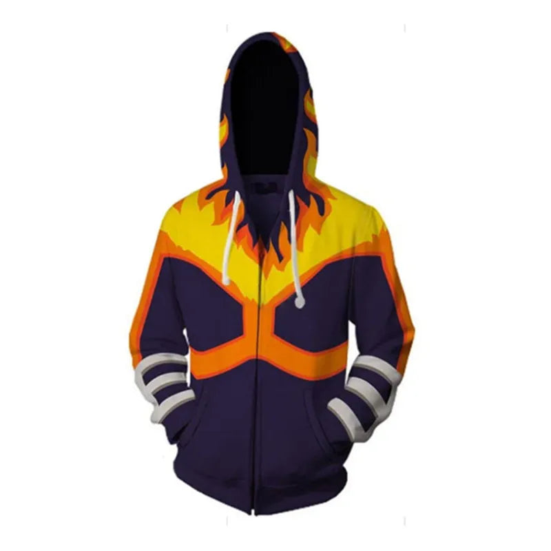 Moletom midoriya izuku, todoroki & bakugou katsu traje com capuz Anime my hero academia