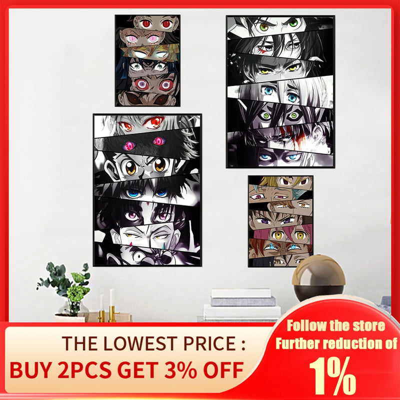 Quadro Character Eyes Wall Art Poster