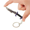 Valorant corpo a corpo reaver 2.0 karambit chaveiro para homem jogo periférico m4 samurai punhal modelo metal chaveiro pingente jóias presente