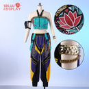 Sbluucosplay kpop huntrix zoey cosplay traje r qualidade bordado caçadores de demônios zoey peruca cosplay roupa de halloween