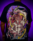 Camiseta Demon slayer Estilo streetwear Algodão