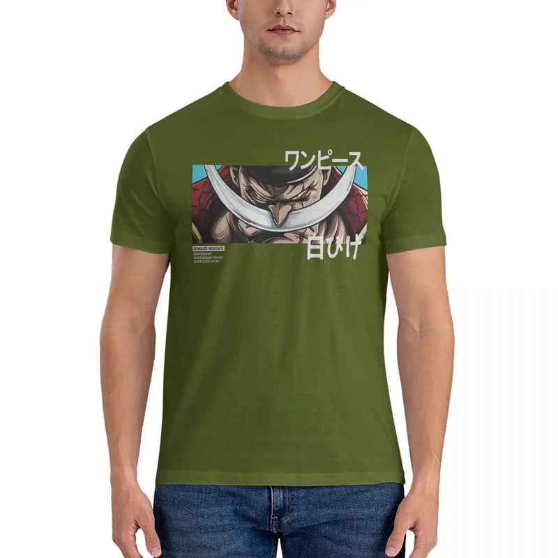 Camisetas com Barba Branca Anime One piece, 4XL, 5XL