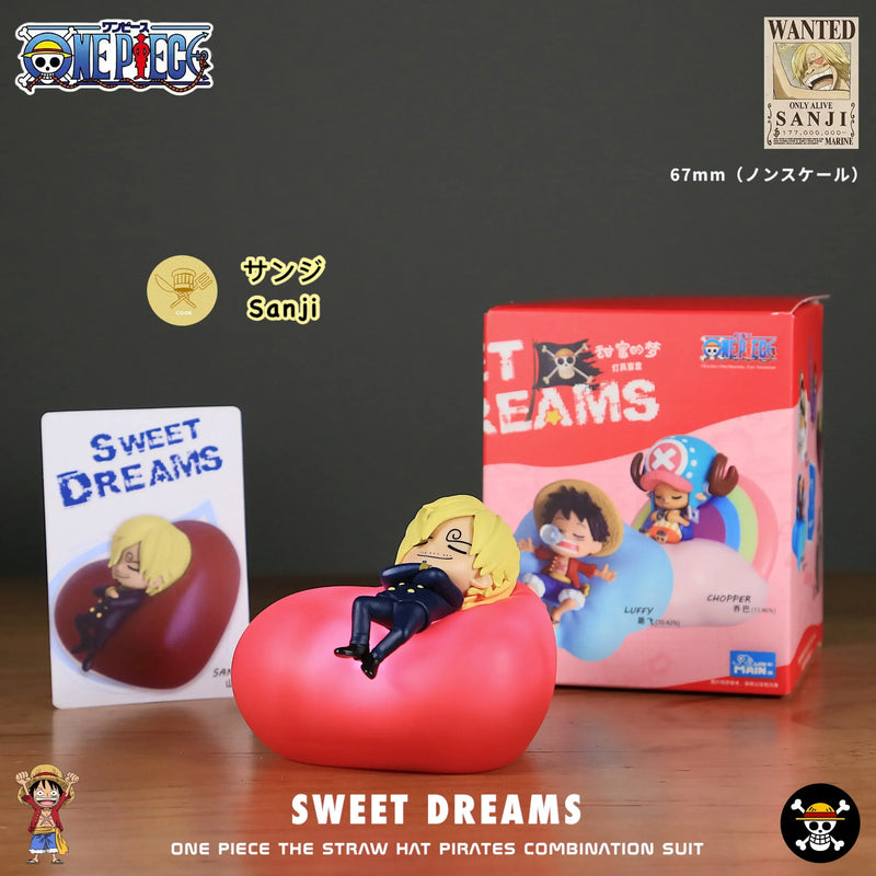 Action Figure membros do chapéu de palha dormindo Anime One piece