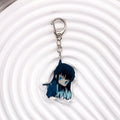 Personagens de anime demon slayer na moda acrílico chaveiro acessórios saco charme criativo mochila pingente chaveiro presentes para amigos