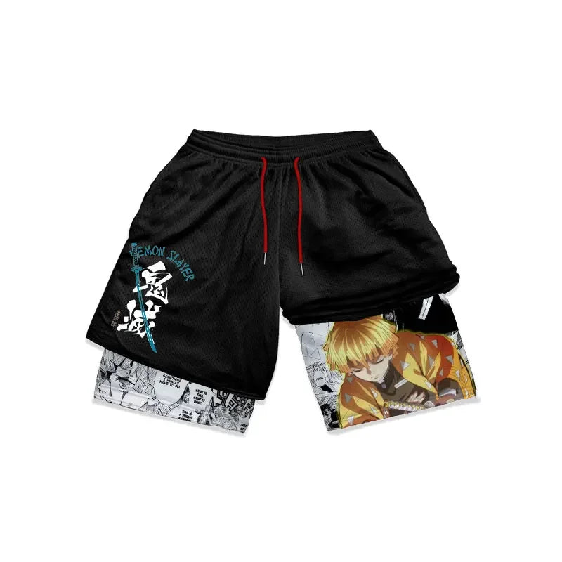 Shorts de compressão Anime Demon slayer