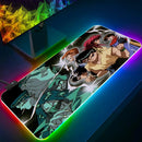 Mouse Pad RGB LED Brilhante, Teclado PC Gamer Anime Yuyu hakusho