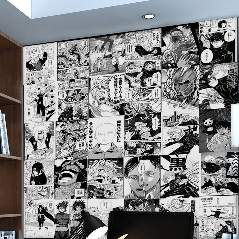 Papel de parede adesivo estilo manga 21x30cm 20/30/40