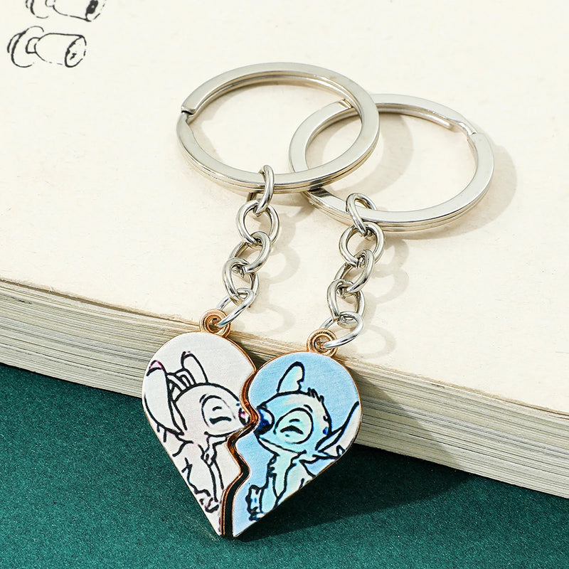 Colar de coração Disney lilo & Stitch para casal