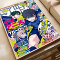 Anime azul bloqueio cartaz cartaz de papel impressão casa sala estar quarto entrada bar café arte pintura decoração