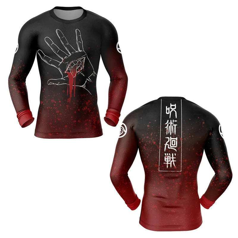 Camiseta compressão Sukuna 3d premium Anime Jujutsu Kaisen