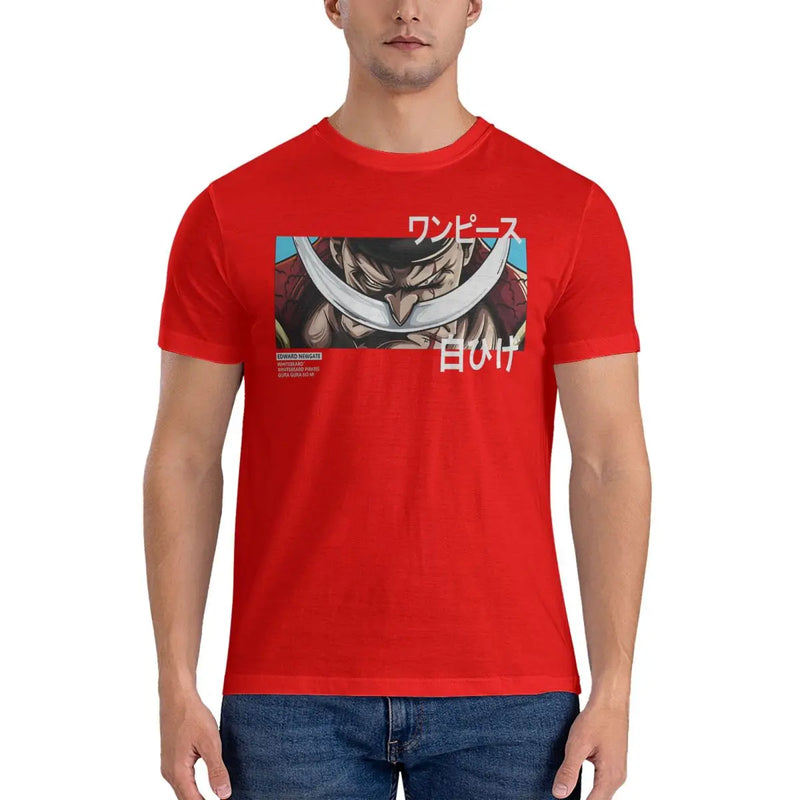 Camisetas com Barba Branca Anime One piece, 4XL, 5XL