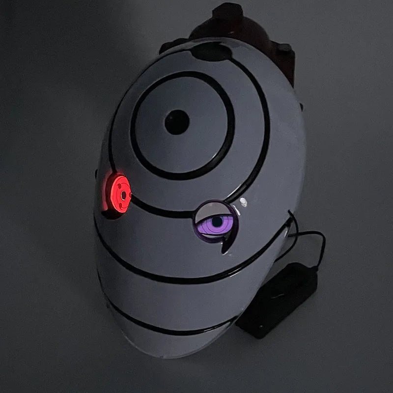 Mascara tobi obito ninja akatsuki com led Anime Naruto