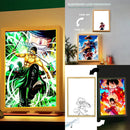 Quadro em led night  Zoro, Luffy Anime One Piece