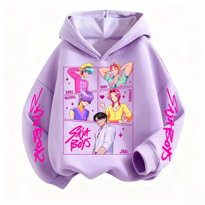 Moletom com capuz com zíper Anime kpop huntrix Demon Hunters