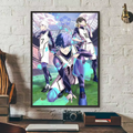 Popular anime japonês azul bloqueio cartaz hd arte pegajosa parede à prova dwaterproof água casa sala de estar quarto barra decoração estética
