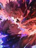 Japonês popular menino quadrinhos poster imprime fantasia escura escola batalha anime pintura em tela sala de estar menino decoração casa