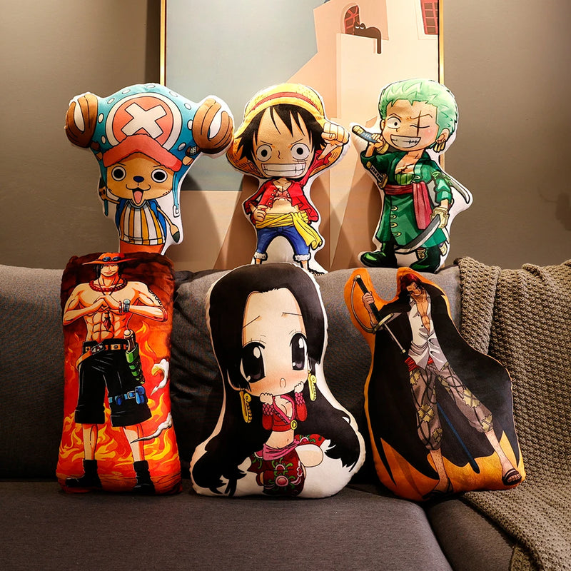 Pelucia Luffy, helicóptero, ás, roronoa, zoro, hastes Anime One piece 45cm