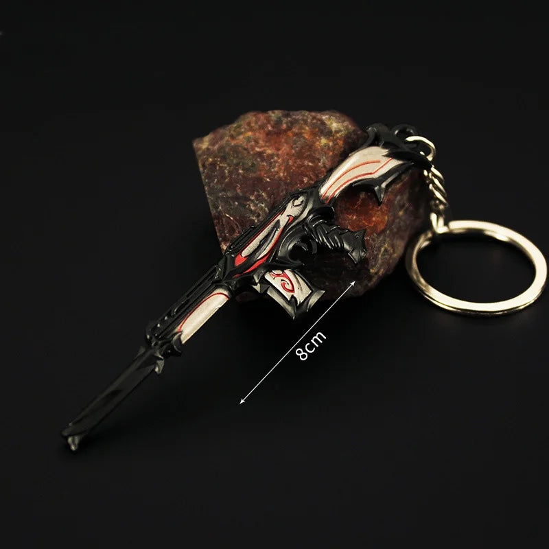 Valorant corpo a corpo reaver 2.0 karambit chaveiro para homem jogo periférico m4 samurai punhal modelo metal chaveiro pingente jóias presente