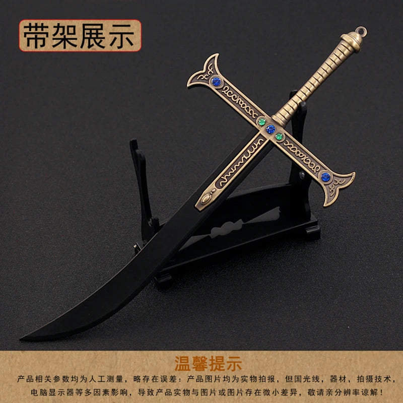 Espada Night Dracule Mihawk Em Metal 24cm Anime One Piece