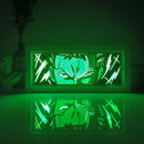 Luminária de luz em papel diversos anime