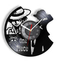 Relógio de parede com disco de vinil One Piece