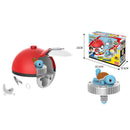 Pião com lançador pikachu/charmander/squirtle/mew/eevee Anime pokemon