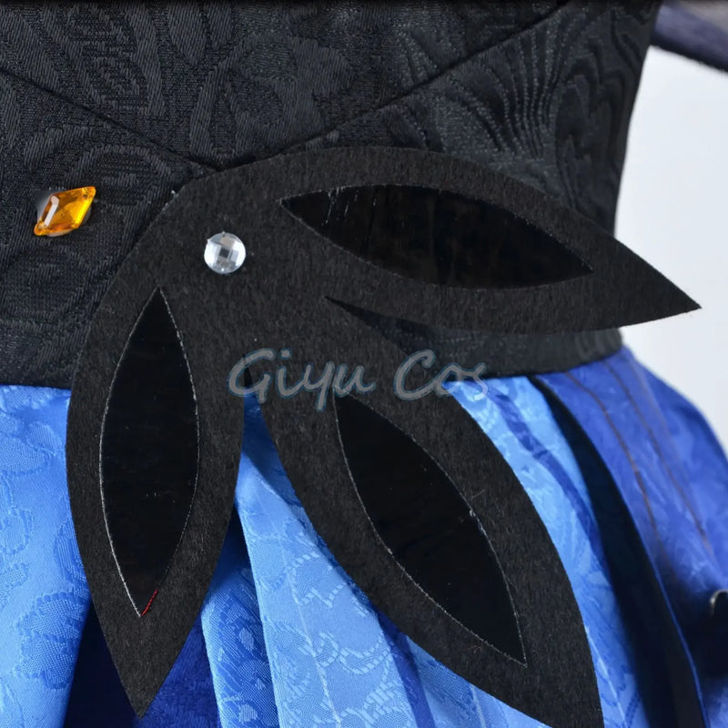 Cosplay Keqing jogo/Anime Genshin Impact