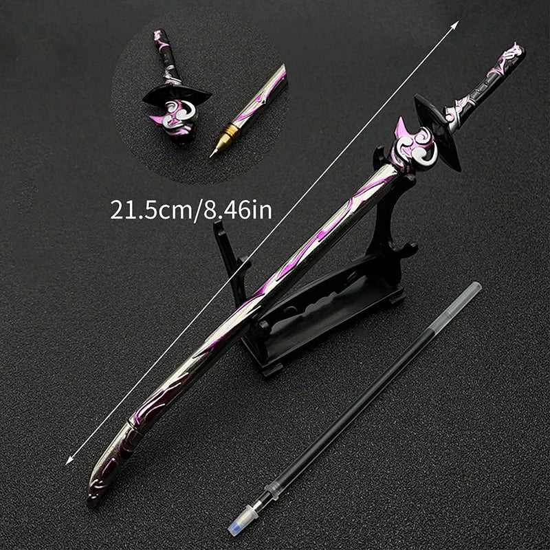 Caneta genshin impacto em metal