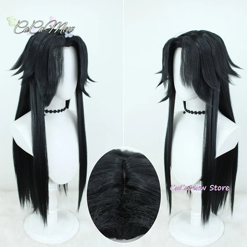 Peruca fatui harbinger Game genshin impacto, 80cm