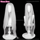 Sephiroth peruca cosplay sintética jogo ff vii 7 longo prata cinza cabelo reto resistente ao calor perucas de halloween peruca boné