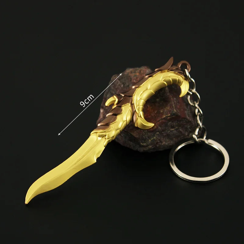 Valorant corpo a corpo reaver 2.0 karambit chaveiro para homem jogo periférico m4 samurai punhal modelo metal chaveiro pingente jóias presente