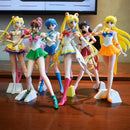 Action  Figura Glitter & Glamours Kaiou Michiru Tenoh Haruka Tomoe Hotaru Anime Sailor Moon -  23cm