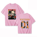 Hot Anime Bakugou Katsuki 01 Printing T-shirt Women Men Fashion Short Sleeve Street Casual Personality Summer T-shirt