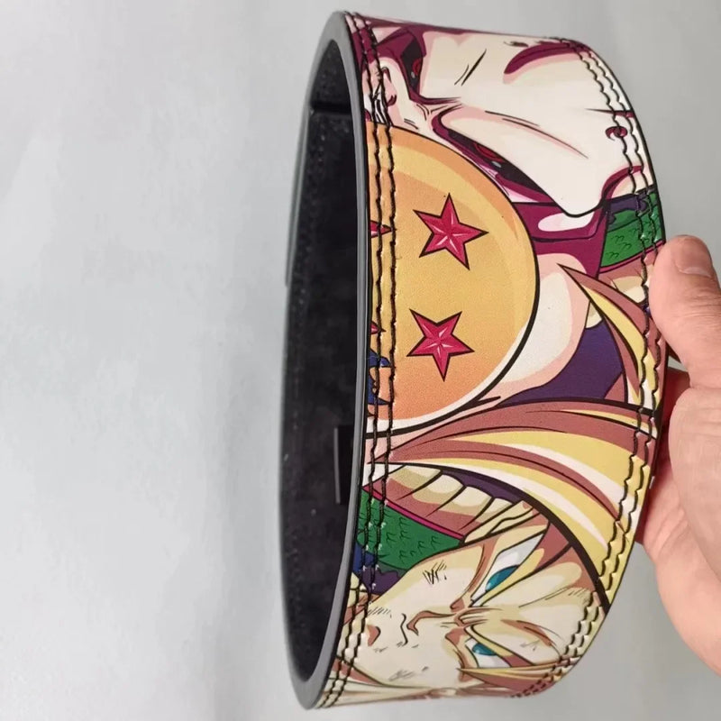 Cinto de levantamento de peso couro real alavanca de levantamento Anime Dragon Ball 10mm