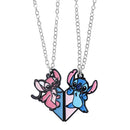 Colar de coração Disney lilo & Stitch para casal