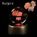 Pokeball Pikachu, Gengar, Mew, Mewtwo, Lamp Base, 3D Crystal Ball