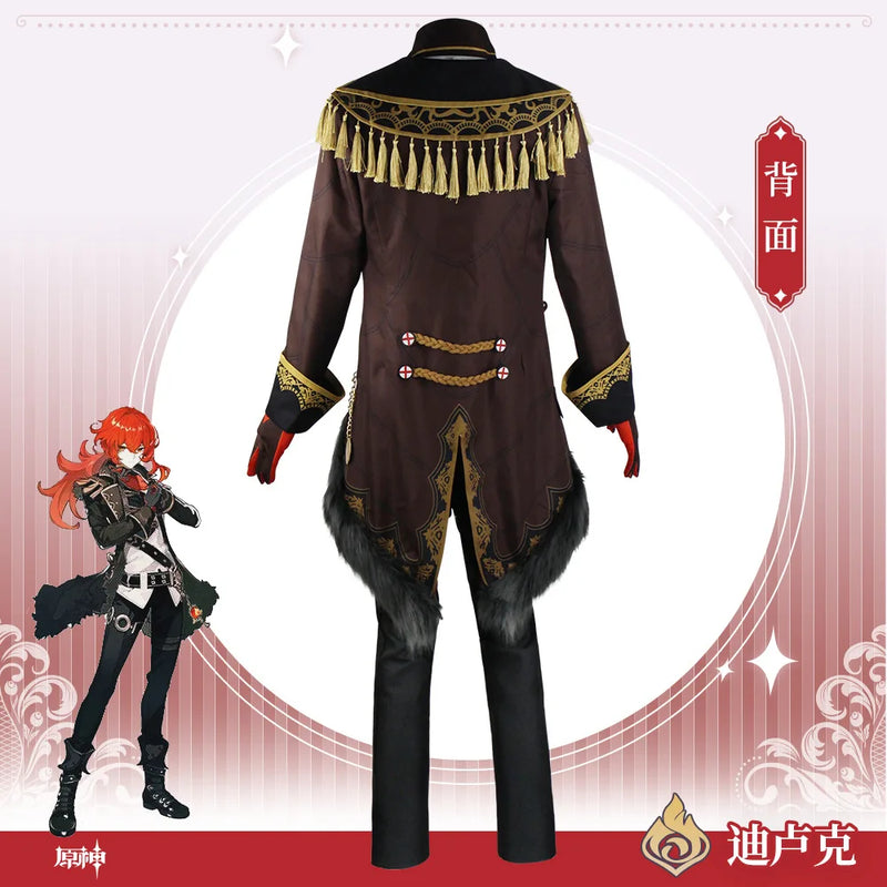 Cosplay Diluc Game Genshin Impact
