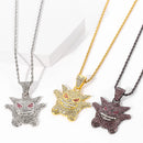 Colar Gengar Anime Pokémon Hip Hop Pingente De Metal