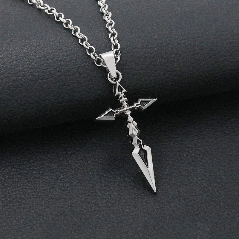 Colar Cruz Pingente Sabre Altólia Pandragong Anime Fate Stay Night Colar Zero